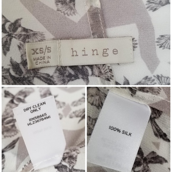 hinge silk blouse XS used - Picture 5 of 7